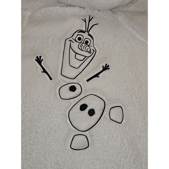 Disney’s Her Universe Frozen 2 Olaf Frozen Fuzzy Hoodie Sweater Size Large - Picture 6 of 7